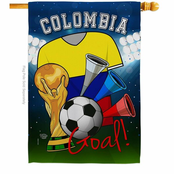 Cuadrilatero World Cup Colombia Soccer Sports 28 x 40 in. Double-Sided Vertical House Flags for  Banner Garden CU4079931
